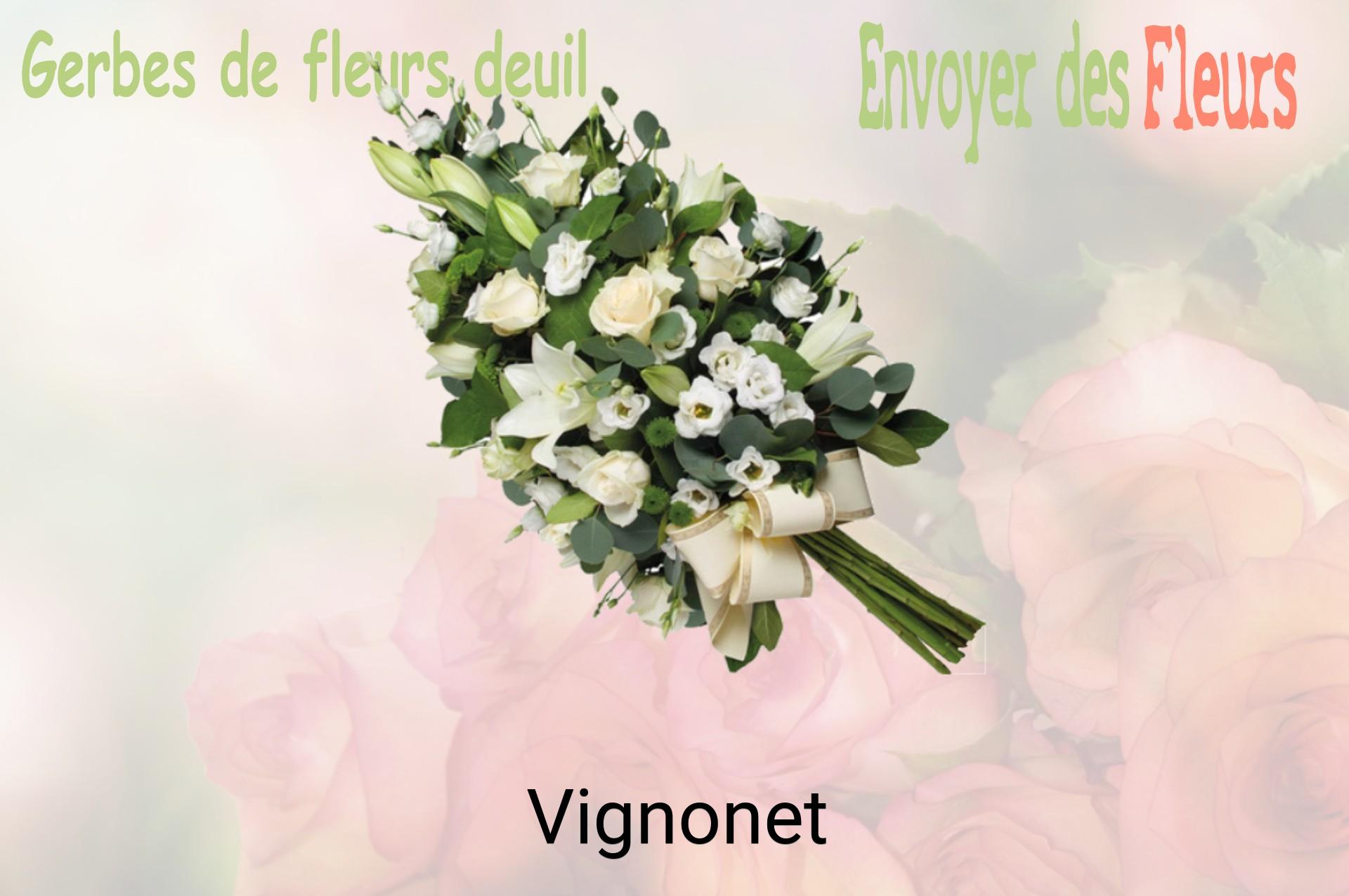 Gerbe de fleurs de deuil livrée à Vignonet
